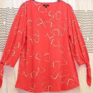 Alfani Women Top pink with split Tie-sleeves size XL/ NWOT